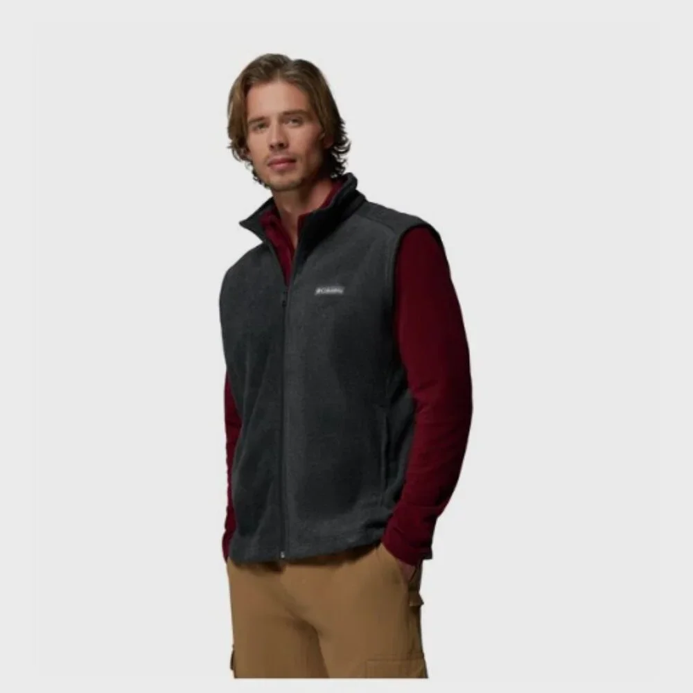 Columbia Men's Steens Mountain Fleece Vest in Charcoal Heather Size XL